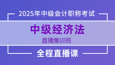 2025年中级经济法考前集训第四讲